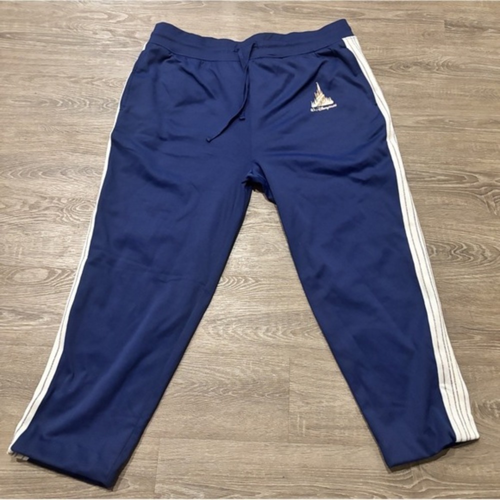 Walt Disney‎ World 50th Anniversary Castle Track Sweat Pants Adult L Blue
